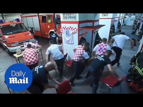 Croatian firefighters on call seconds before winning penalty