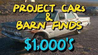 All Priced $1,000s:  Barn Finds and Project Cars   Classic cars for sale by owner!