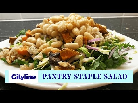 A healthy winter salad featuring your favourite pantry staples