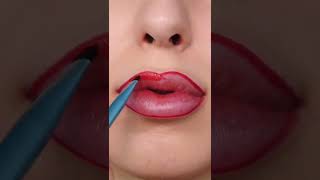 Bright Red Lipstick Swatch Application #lipstick #swatches #shorts #redlipstick