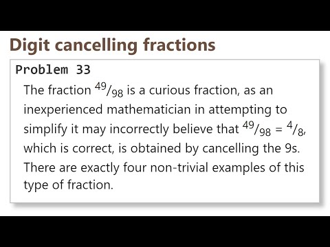 Project Euler: Problem 33 (C/C++)