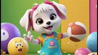 Playful Puppy Fetch the Ball | Fun Kids Song | Silly Puppy Adventure Rhyme