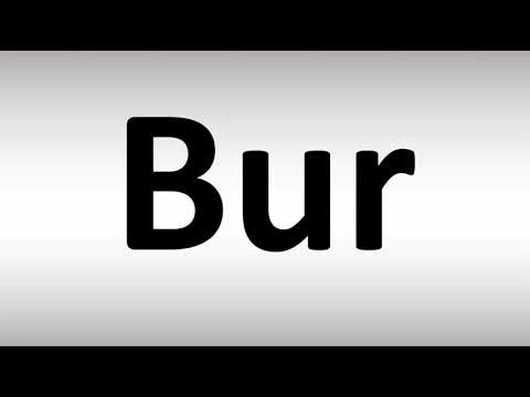 How to Pronounce Bur