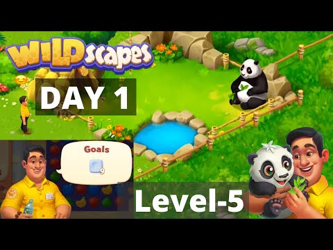 Wildscapes Level 5 with  Movie - Day 1 Gameplay Walkthrough