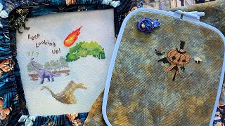 Floss Tube #33-Market stuff, some progress WIP, crow snacks, and butterflies at the garden!