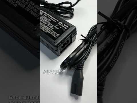 Led блок питания 12V 3А 36Вт со штекером и кабелем питания - фото 1 - id-p2525998876