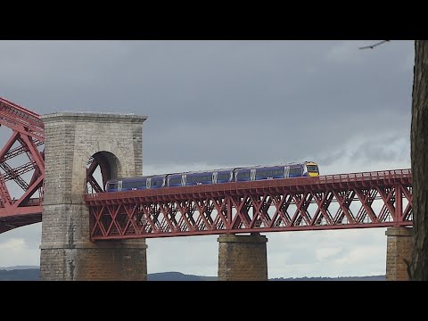 ScotRail 170414 crosses the Forth Rail Bridge (3/9/20)