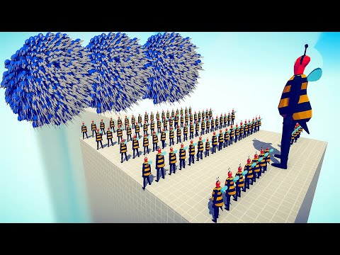 100x BEES + GIANT BEE vs EVERY GOD - Totally Accurate Battle Simulator TABS