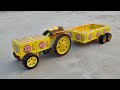 How To Make Matchbox Tractor With Trolley Diy Navratri Durga Murti Tractor Trolley Science Project