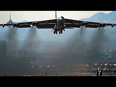 Check Out That Wingspan: Superb Sight As A Pair Of B-52 Stratofortresses Takeoff And Land (HD Video)