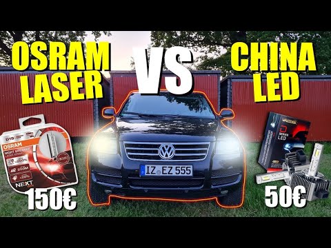 China LED vs. Osram Night Breaker Laser D1S | Is the market leader really better? Xenon/LED Touareg