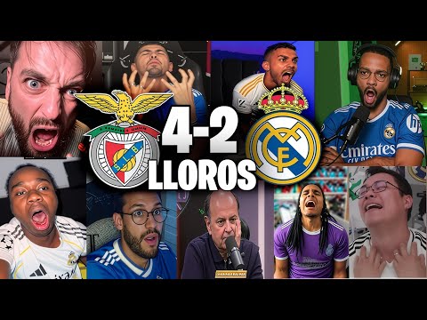 REACCIONES Y LLOROS MADRIDISTAS AL BENFICA 4 REAL MADRID 2 | CHAMPIONS LEAGUE