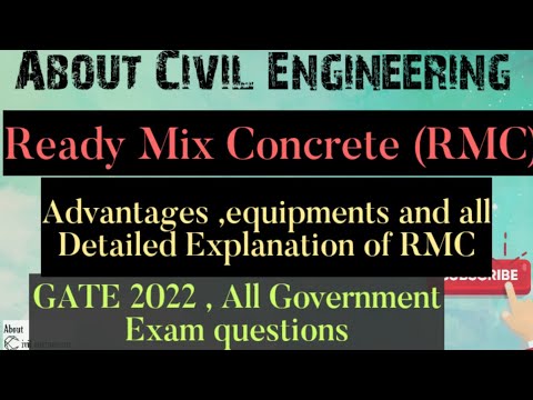 Ready Mix Concrete (RMC) Advantages and Equipments and detailed explanation.gate2022,PWD,WRD Exam.