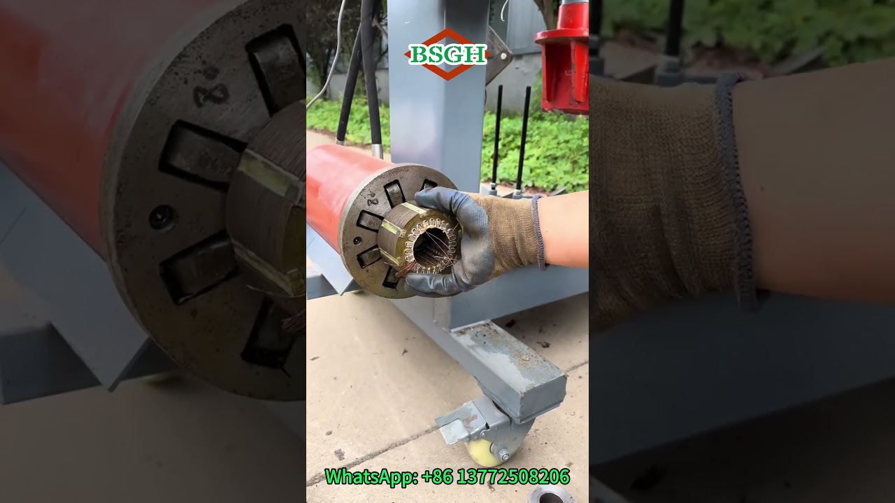 Assembles Four Functions In One Electric Motor Recyclers: Motor Stator Cutting And Pulling Machine