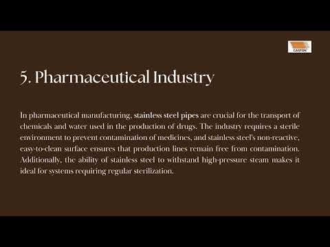 Various Applications of Stainless Steel Pipes in Industries