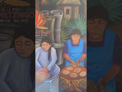 Mural en San Diego la Mesa Tochimiltzingo, dedicado a la producción de mezcal