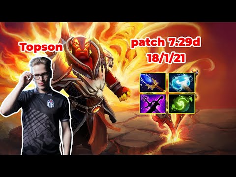 Topson Ember Spirit Mid - DOTA 2 7.29d - MMR rank - Dota2 Gameplay [Learn To PRO dota2]
