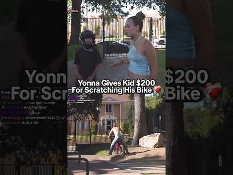 Yonna Gives Kid $200 For Scratching His Bike ❤️‍🩹