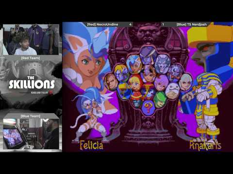 The Skillions x 2 Old 2 Furious - Vampire Savior Red vs Blue Exhibition [1080p/60fps]