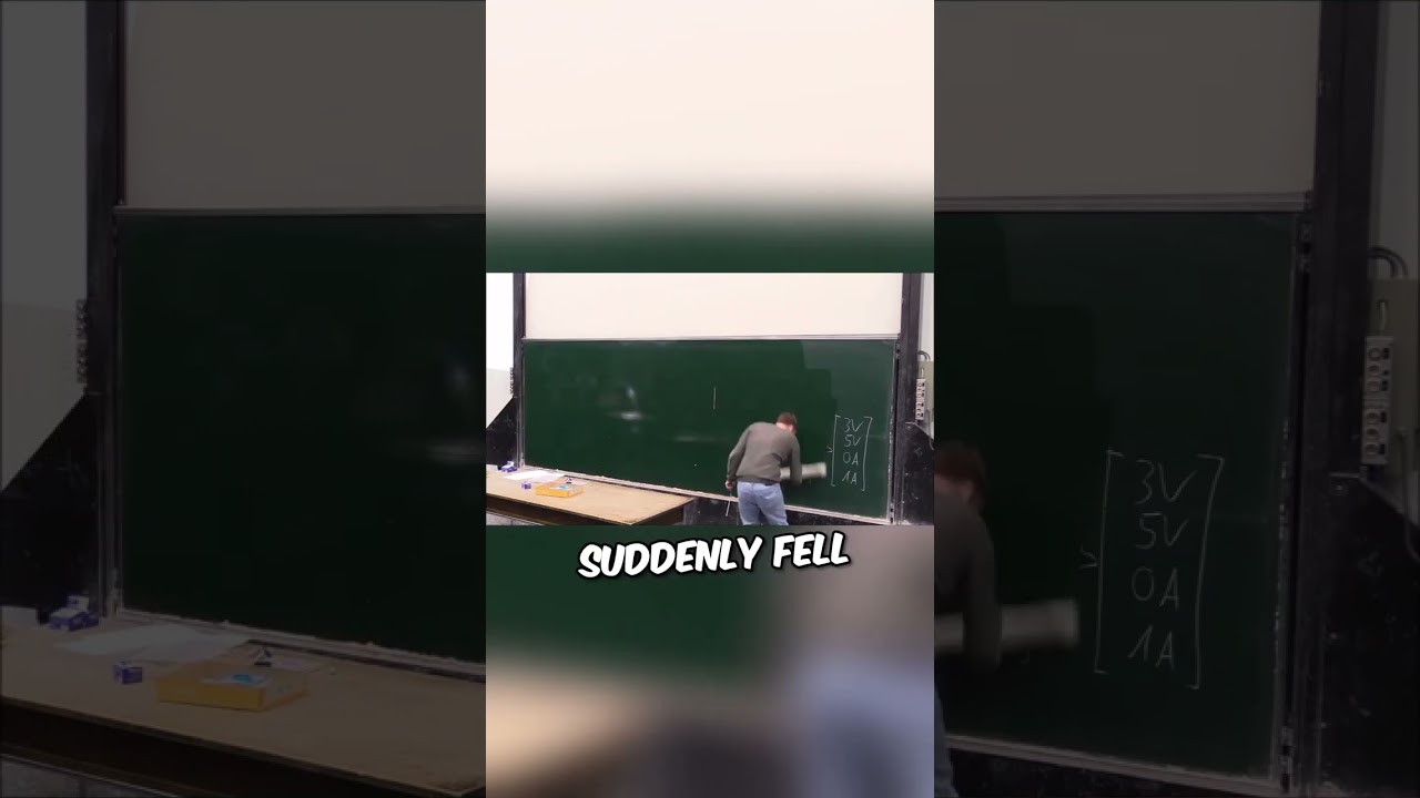 Professor Turns Disaster into Comedy After Blackboard Collapses 😱😂  (via niklas2208)