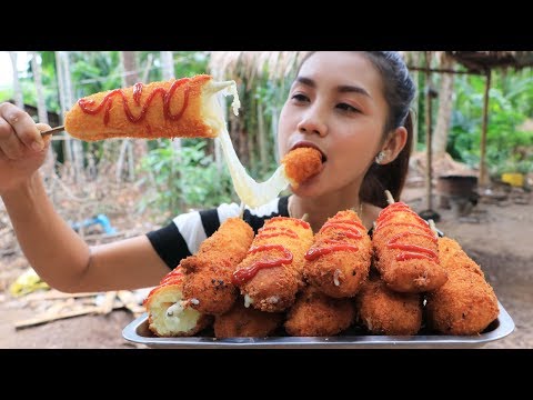 Yummy cooking crispy hot dog with cheese recipe - Cooking skill