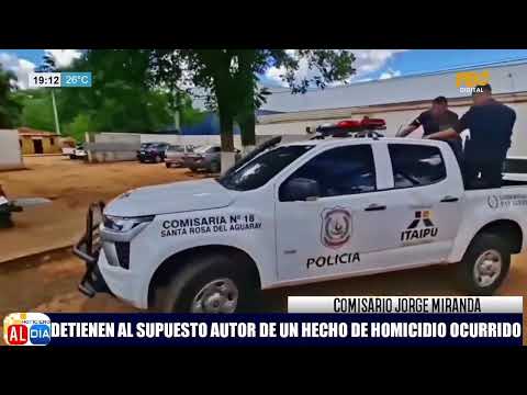 Detienen a joven con orden de captura por homicidio tras fiesta navideña en Santa Rosa del Aguaray.