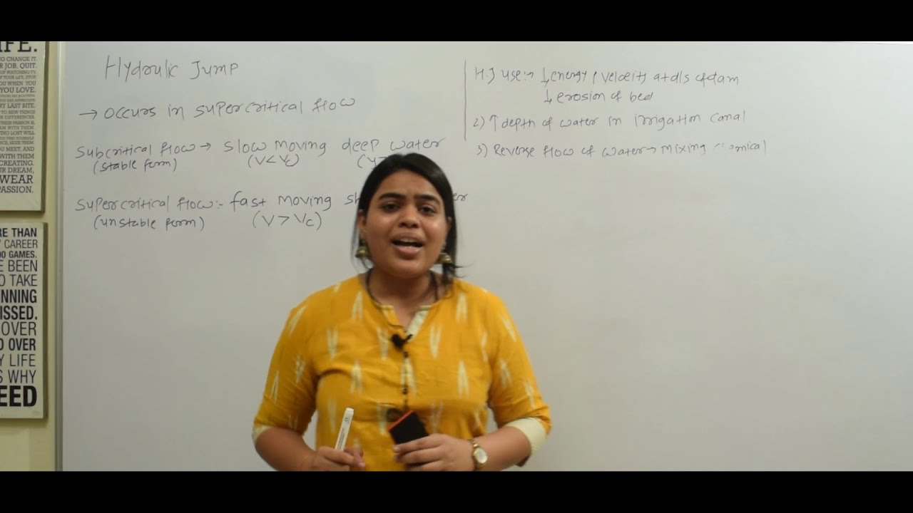 Hydraulic jump | Uses of Hydraulic jump | Open Channel Flow | Hydraulic Jump In Hindi | Hydraulics