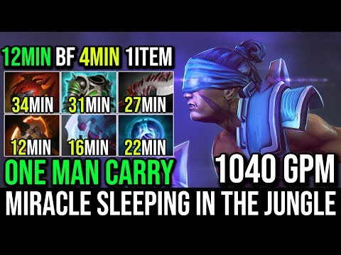 Miracle 1040GPM Anti Mage - This is Why You Shouldn't Let M-God Free Farm Solo Carry 7.20c Dota 2