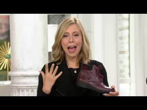 Clarks Leather Ankle Boots with Flannel Detail - Whistle Bea on QVC