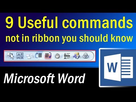 9 Useful commands not in ribbon you should know   Microsoft word Tutorial Video