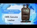 Benjamin -- Brown Leather Backpack