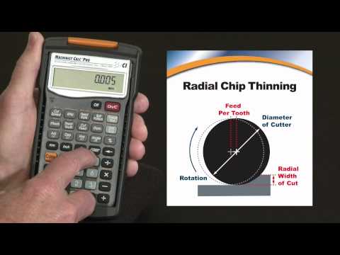 Machinist Calc Pro Feed and Speed Radial Chip Thinning How To Calculate