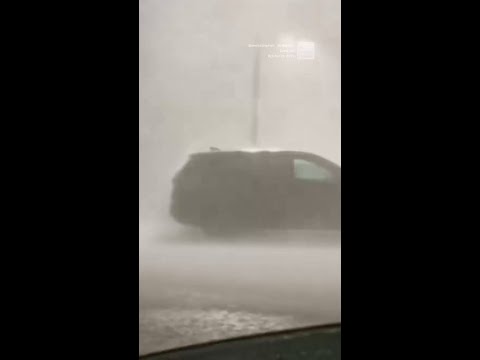 Fierce hail whipped through central Oklahoma, creating scenes that looked like a hurricane.