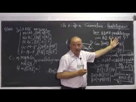 Lectia 589 - Paralelogramul: Proprietati | Definitii echivalente | Probleme de geometrie - Clasa 7