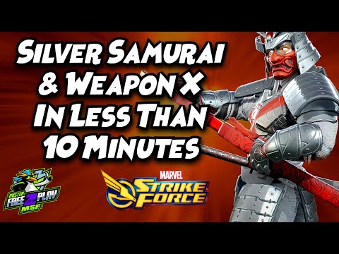 Less Than 10 Minute Review of Silver Samurai & Weapon X Team | Marvel Strike Force