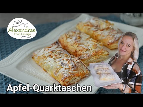 Schnelle Apfel-Quarktaschen in Blätterteig/ Günstig backen #quarktaschen