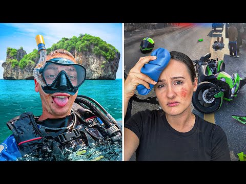 WYPADEK SKUTEREM W TAJLANDII 🛵 Trafiliśmy do SZPITALA i POLICJĘ w Azji