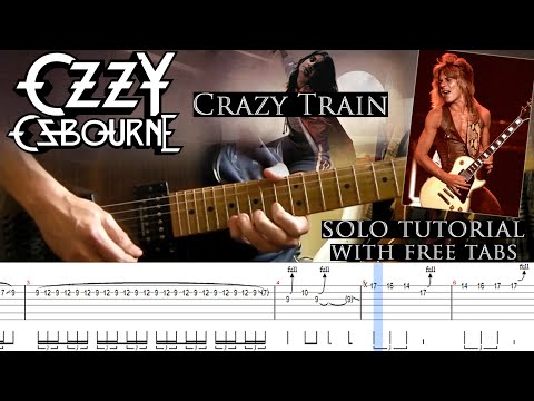 Ozzy Osbourne - Crazy Train guitar solo lesson (with tablatures and backing tracks)