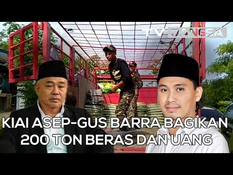 Kiai Asep Gus Barra Bagikan 200 Ton Beras dan Uang