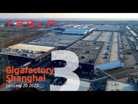 (January 20  2022) Tesla Gigafactory 3 Shanghai 4K Video