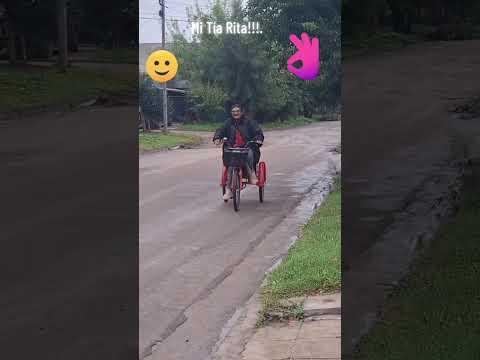 Contenta my Tía con su Tricicleta ☺️👌... aquí en Cañuelas Buenos Aires 🇦🇷🇦🇷🇦🇷.