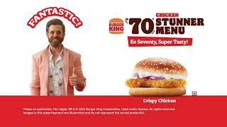 BK | Telugu | New Rs.70 Chicken Stunner Menu Stuns Hrithik Roshan