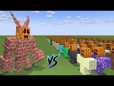 BRICK GOLEM VS AlL GOLEMS - IRON GOLEM - DIAMOND GOLEM