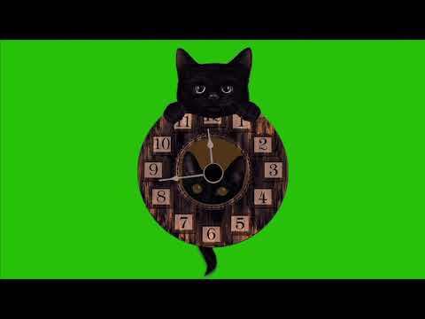 CAT CLOCK COUNTDOWN | EFFECTS | HALLOWEEN | NEW YEAR | FREE  GREEN SCREEN HD | FREE DOWNLOAD