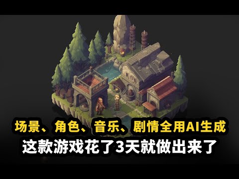 场景、角色、音乐、剧情全用AI生成，这款游戏花了3天就做出来了