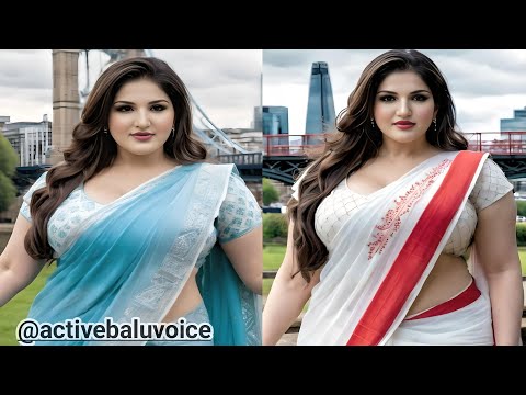4k Ai Art Indian Lookbook | Plus Size Model Indian Saree Video Epi - 25