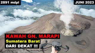 Download lagu CONDITION OF THE CRATER OF MOUNT MARAPI, WEST WEST BEFORE THE ERUPTION 2023 | DRONE MONITORING mp3
