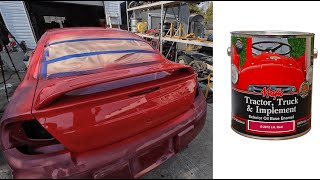 125 dollar paint job from Tractor Supply. Good enough for a cheap car