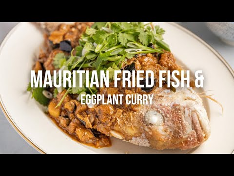 Mauritian Fried Fish & Eggplant Curry