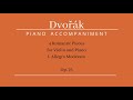 Dvořák - 4 Romantic Pieces, Op. 75: I. Allegro Moderato (Piano Accompaniment)